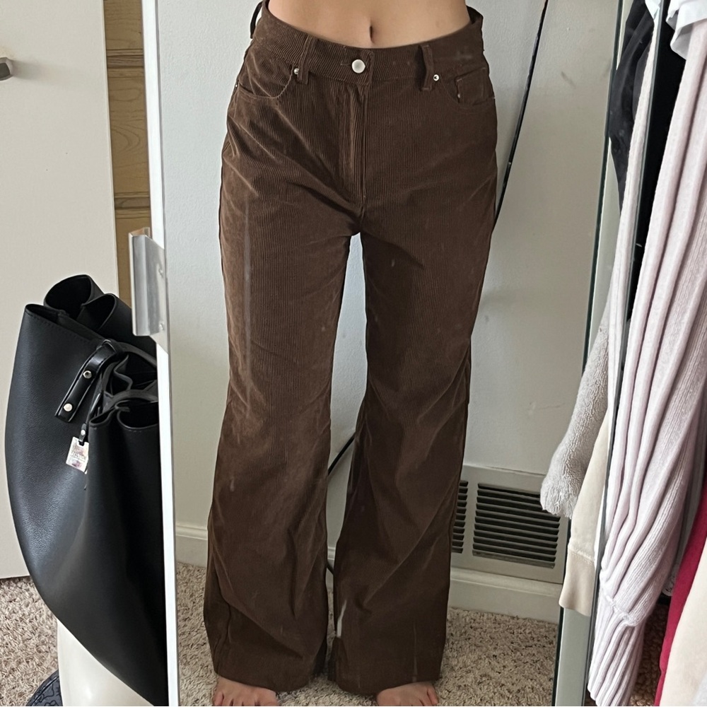 Shein Brown Corduroy Jean Pants